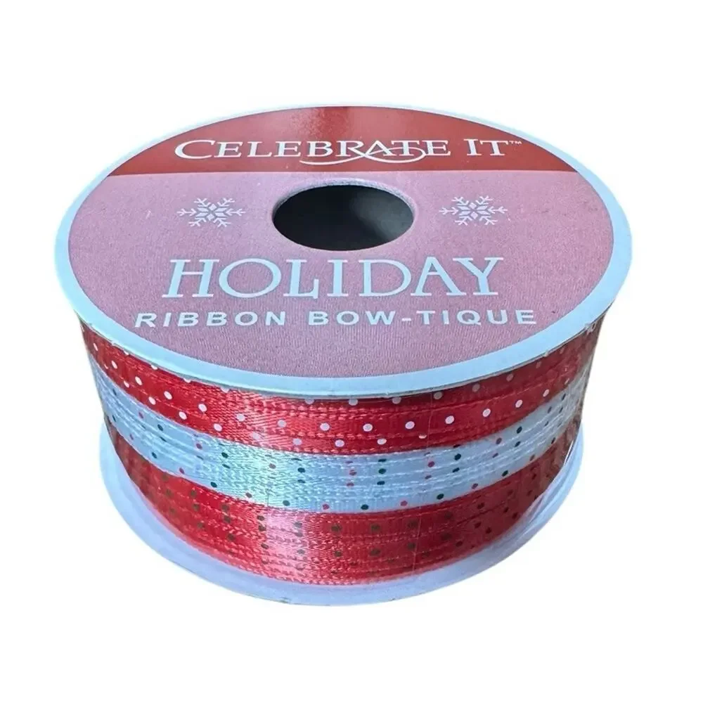 Christmas Ribbon Lot of Thin 1/8